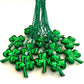 Gzyssl 12 Pcs St. Patrick Jumbo Shamrock Pendant Bead Necklaces Green Irish Festival Shamrock Parade Beads Necklaces Party Suppl