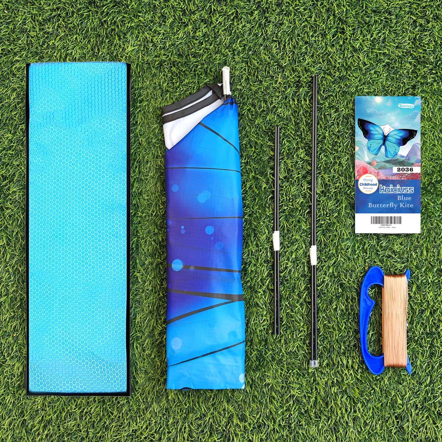Butterfly Kite For Kids & Adults Easy To Fly, 55'' X 28'' Large Single Line For The Beach, Easy Flying Kite Comes With 300 Ft St
