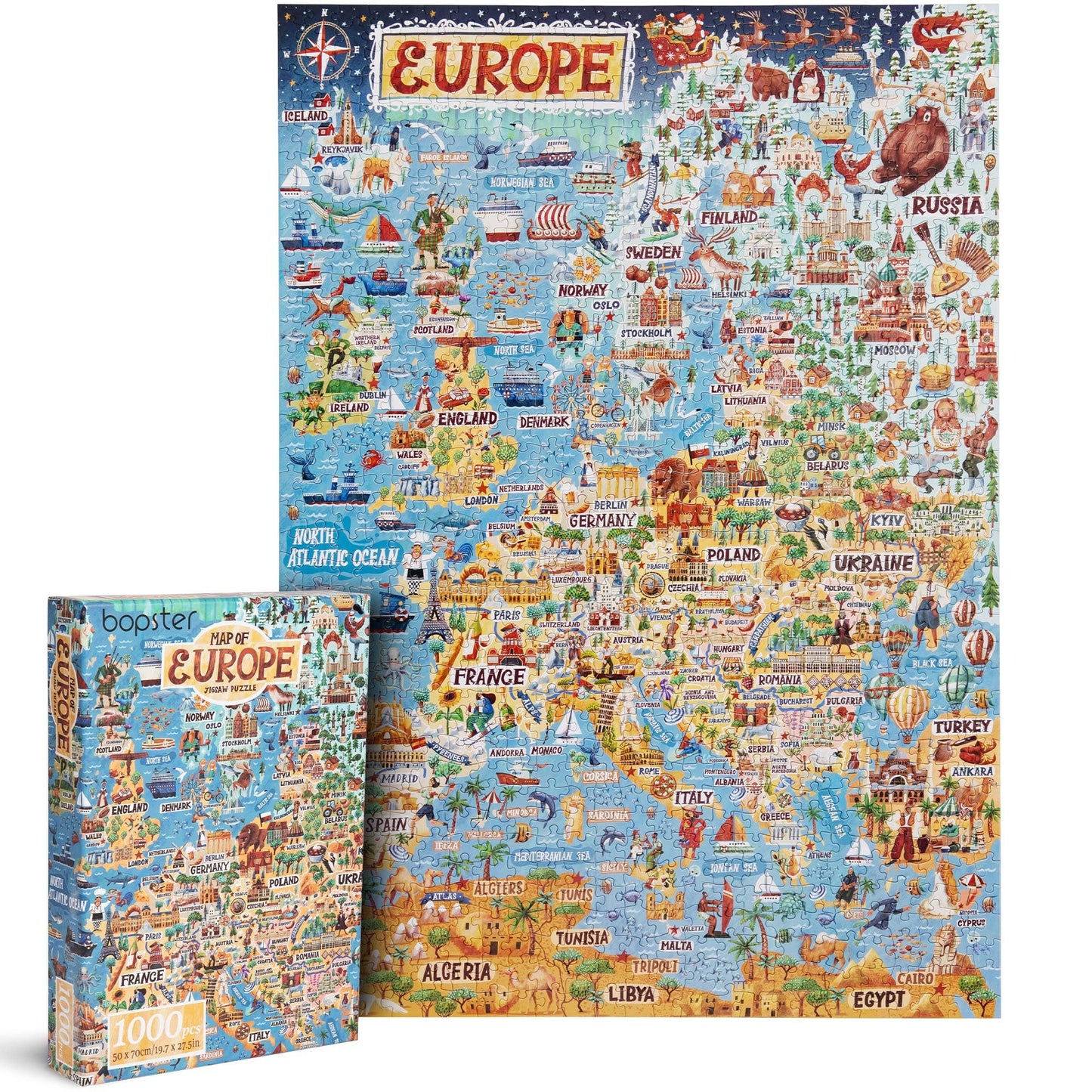 Jigsaw Puzzles For Adults 1000 Piece Map Of Europe Puzzle - European Jigsaw 1000 Piece Jigsaw Puzzles For Adults And Kids - Geog