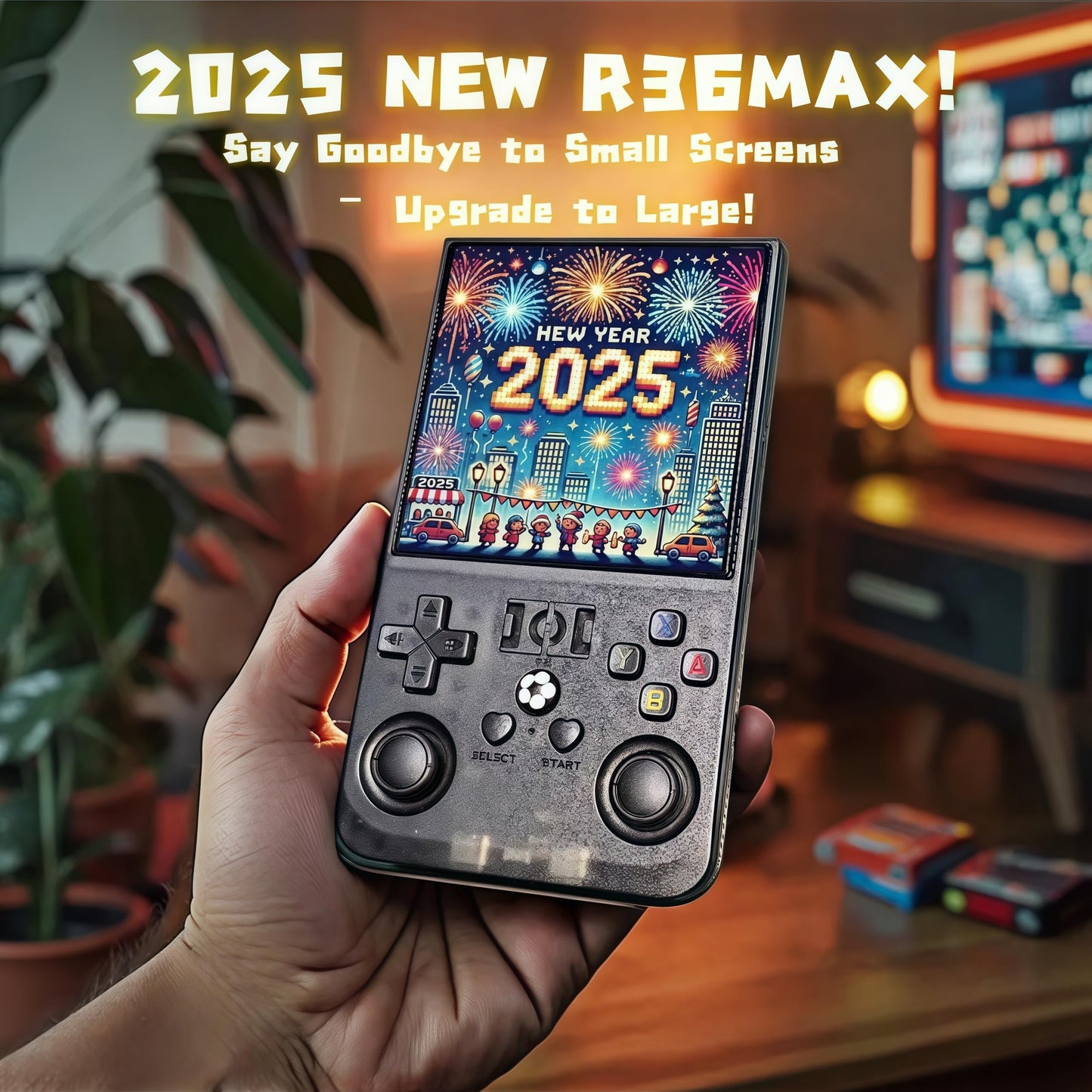 Vinego R36Max Retro Handheld Game Console, 4.0 Inch Ips Screen, More Than 20 Emulator And 18000+ Games, Portable Hand Held Open