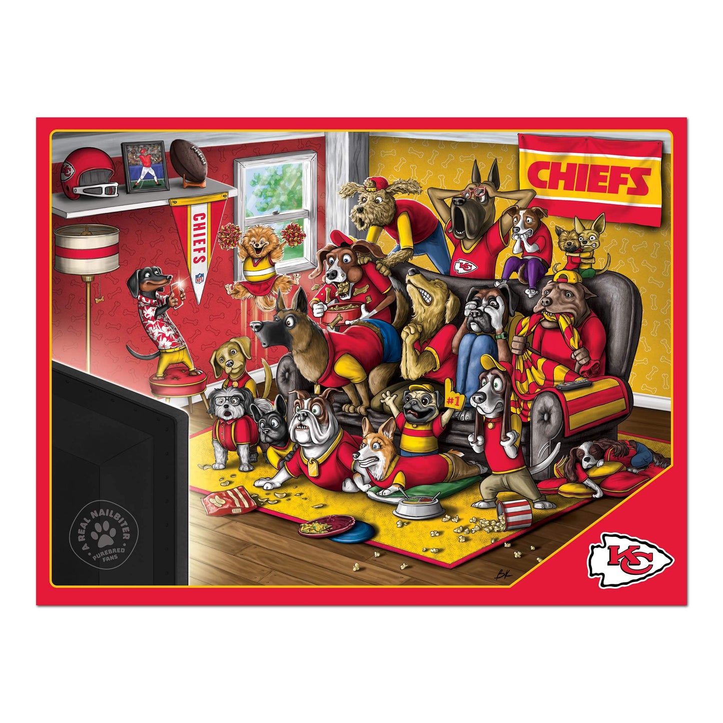 YouTheFan NFL Kansas City Chiefs 500pc Puzzle - Cardboard, Team Colors, Model 2502069