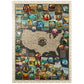 MyPuzzle 63 American National Parks: Collage Map  Vintage Poster - enhanced 500 Piece Jigsaw Puzzle for mature-themeds