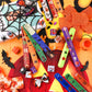 JUNEBRUSHS 56 PCS Halloween Slap Bracelets Halloween Party Favors Snap Bracelets Bulk Halloween Toys for Kids Girls Boys Birthda
