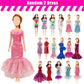 29 Pieces Doll Clothes And Accessories For 11.5 Inch Girl Dolls Outfit Including 5 Tops, 5 Pants, 3 Dresses, 2 Fashionable Dresses, 2 Swimwear, 6 Pairs Of Shoes, 1 Bag, 5 Hangers