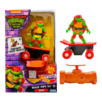 Teenage Mutant Ninja Turtles Raphael Half Pipe RC Vehicle Movie Edition Ages 5+ - Skate + Performs Tricks - 2.4GHz RC Controller