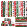 ZENZAL 48PCS Christmas Slap Bracelets Slap Xmas Snap Bracelet Party Favors Toys Slap Bands Assorted Christmas Theme Pattern for