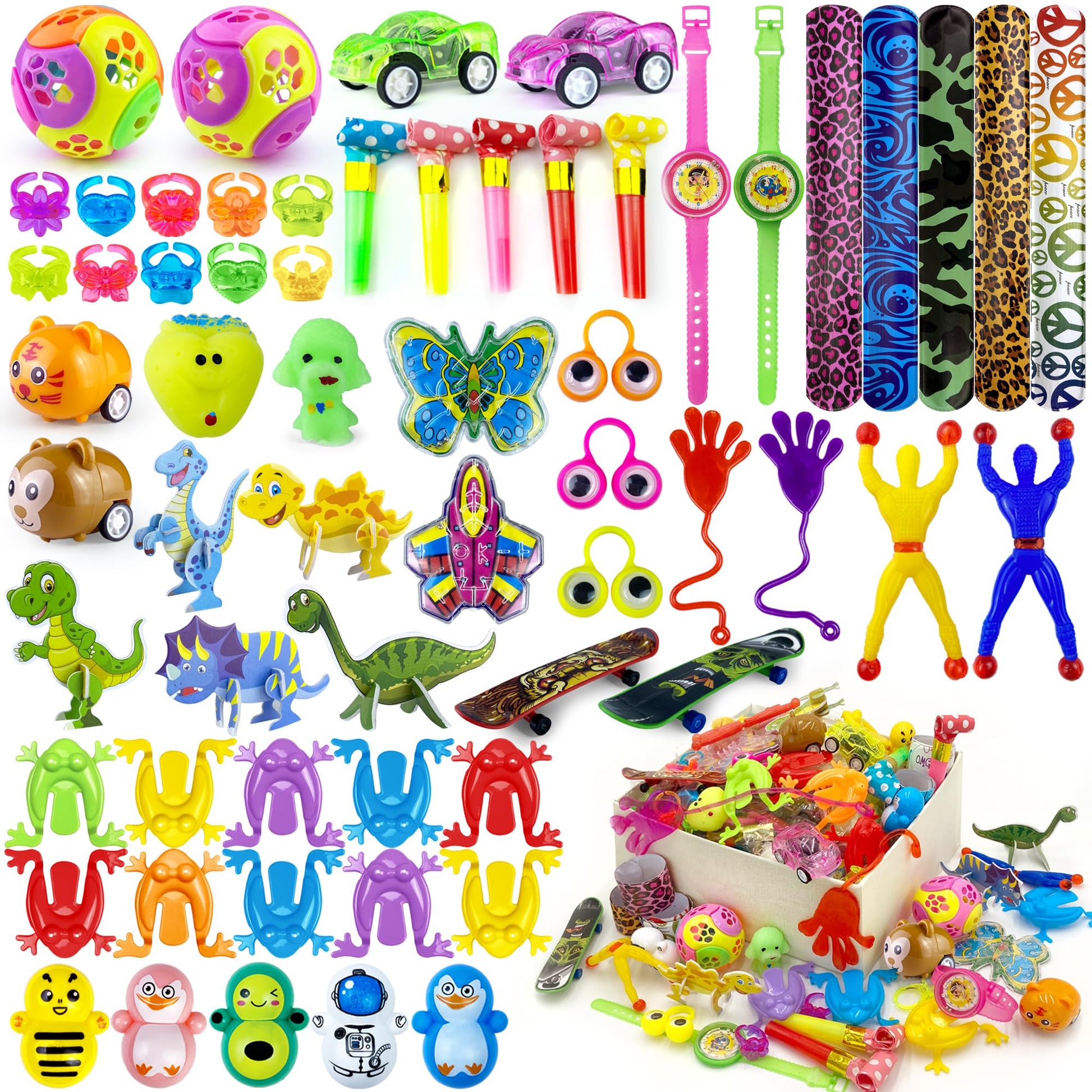 XIPEGPA 62PCS Party Favors Toy Assortment for Classroom Rewards Bulk Toys Birthday Party Toys Goodie Bag Filler Treasure Box Gif