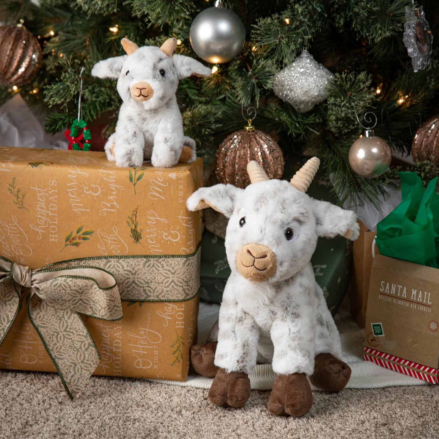 The Petting Zoo Goat Plush Toy, 12-inch Multi-Color Stuffed Animal, Model 421306, Perfect Gift for Kids