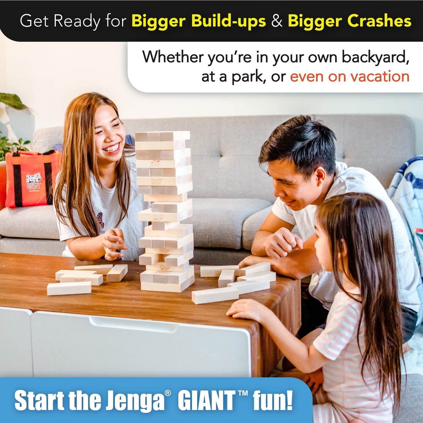 Jenga Giant - Stacks To Over 3 Feet - Officially Licensed - Js4