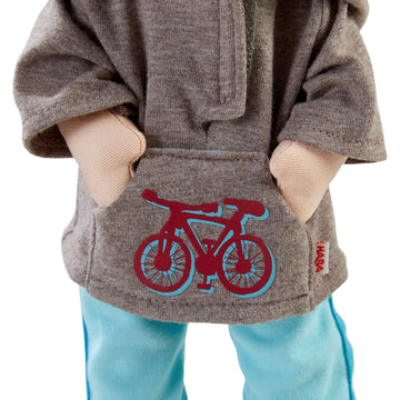 Haba Lian 12' Soft Boy Doll With Brown Hair, Blue Eyes And Embroidered Face (Machine Washable)