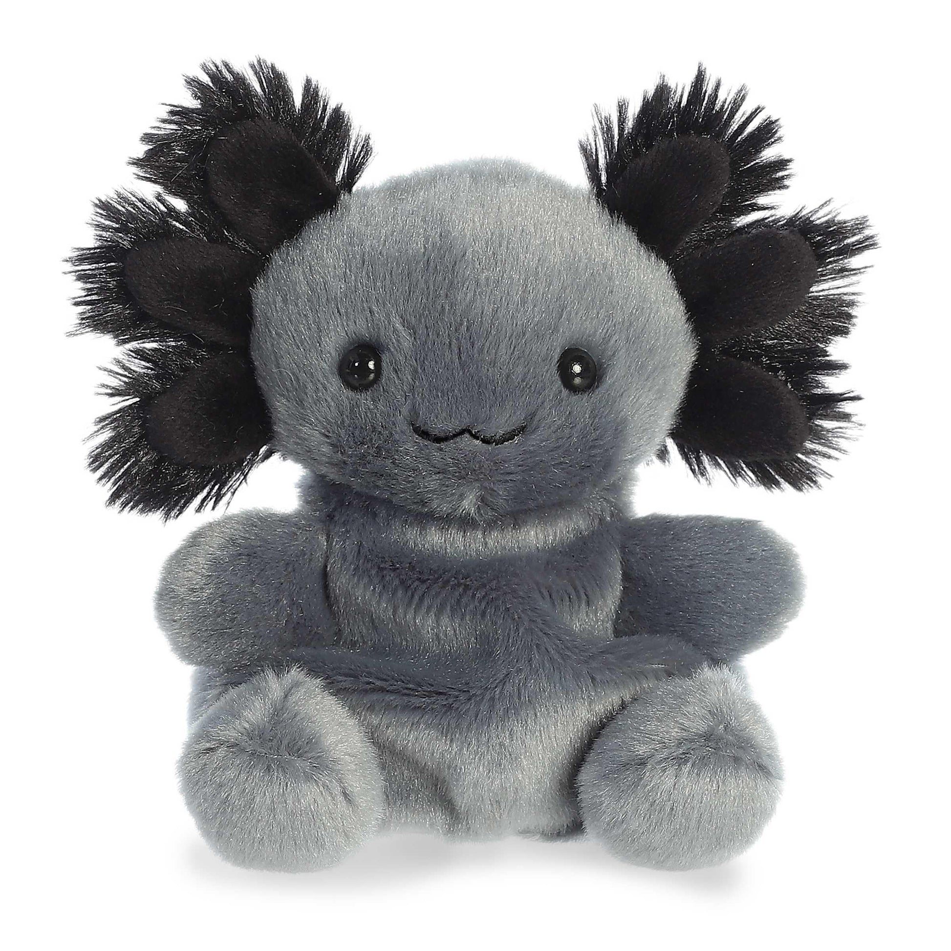 Aurora Adorable Palm Pals Onyx Axolotl Stuffed Animal - Pocket-Sized Play - Collectable Fun - Black 5 Inches