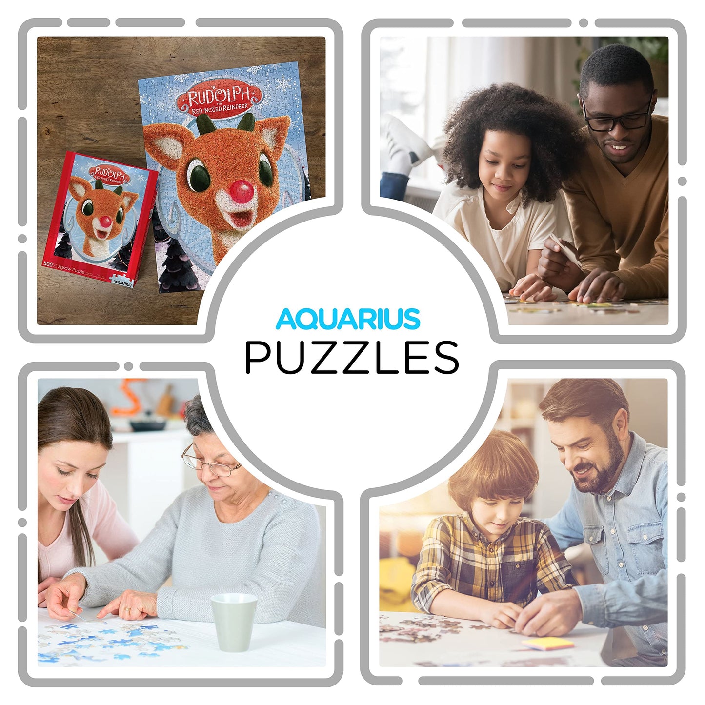 Aquarius Rudolph The Red-Nosed Reindeer Puzzle (500 Piece Jigsaw Puzzle) - Glare Free - Precision Fit - Officially Licensed Rudolph Merchandise & Collectibles - 14 X 19 Inches