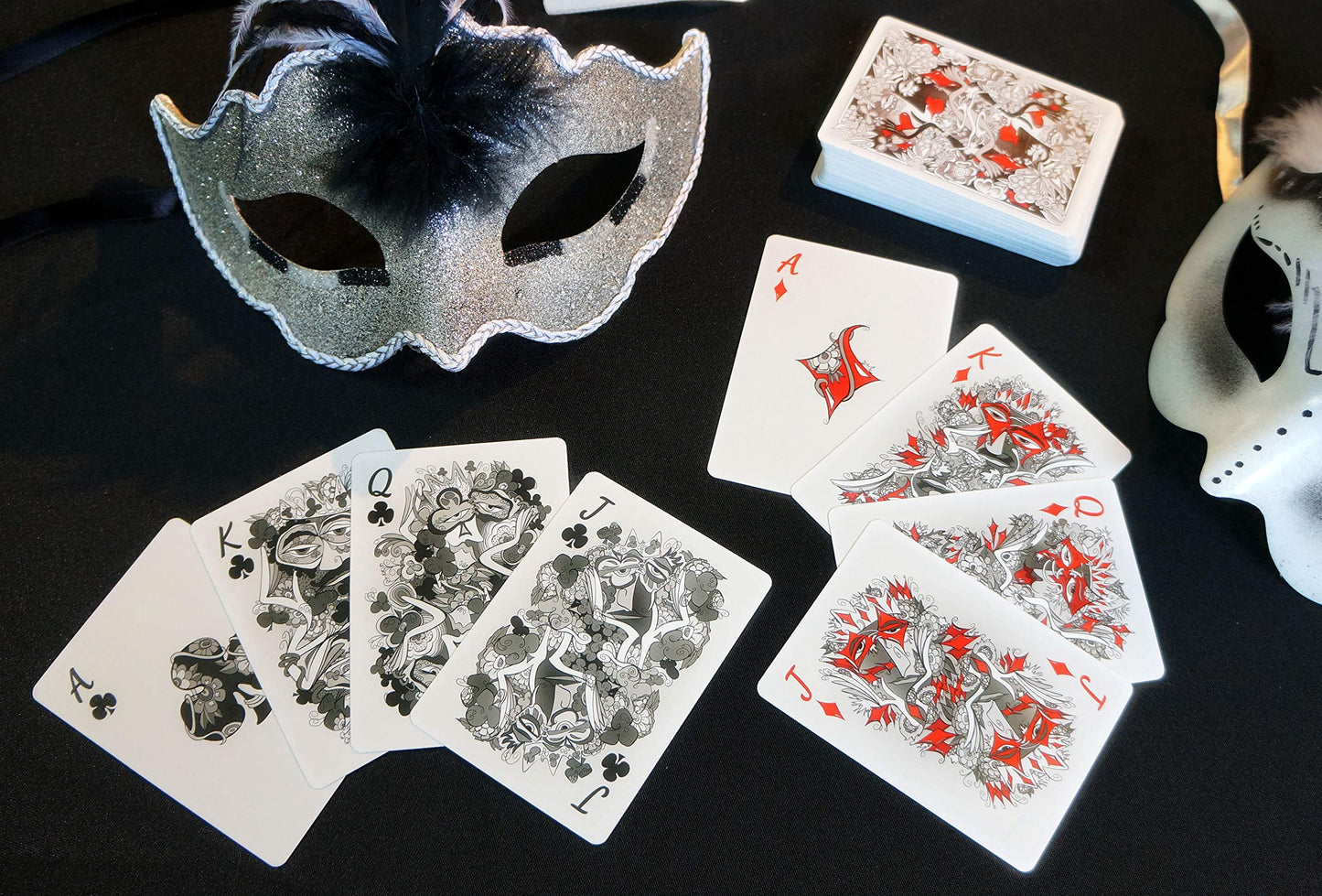 Brain Vessel Cargo Masquerade Deck Of Playing Cards With Custom Artwork By Denyse Klette (Black Box Edition)