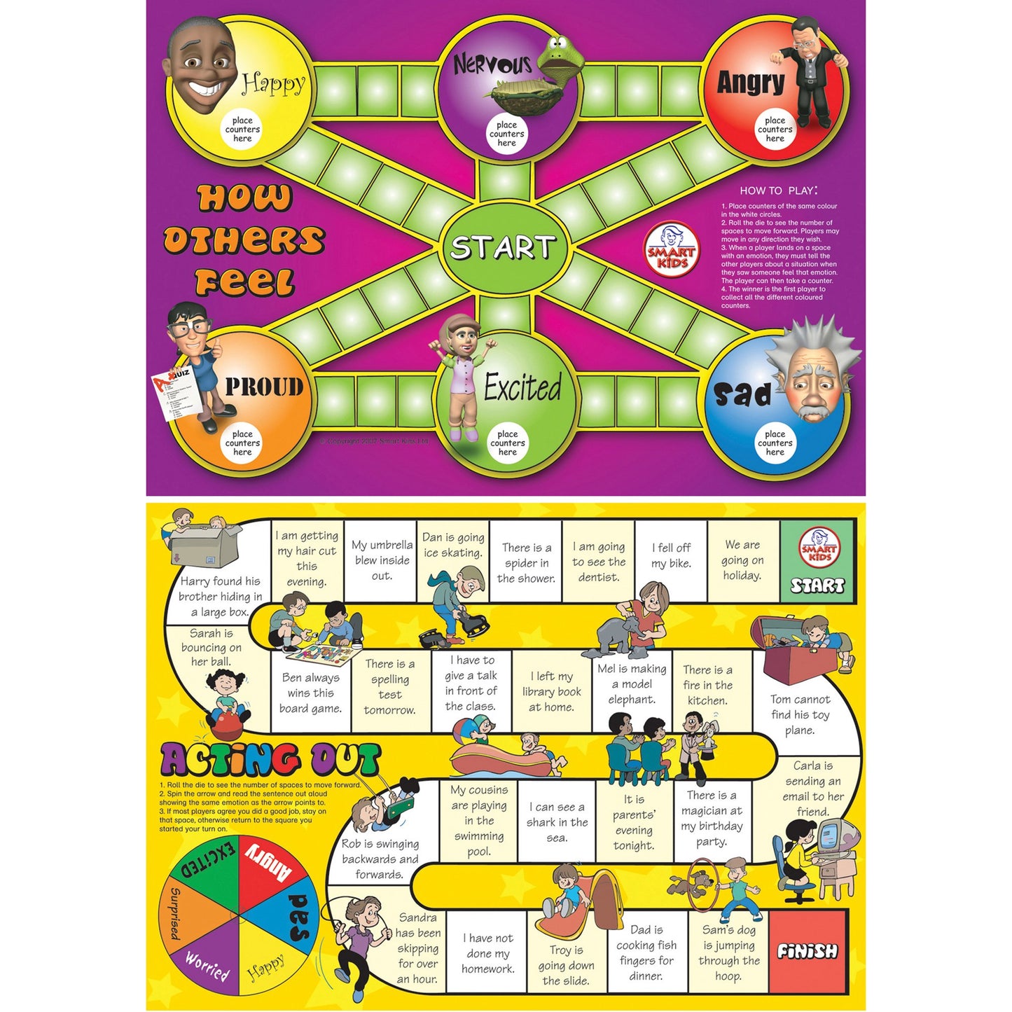 Didax Social Skills Group Activities - 6 Board Games, Multicolor, Model 500063