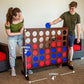 Gosports 4 Foot Width Giant Portable 4 In A Row Game - Huge Size With Carry Case And Rules, Brown