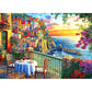 Italy Cinque Terre Jigsaw Puzzles for mature-themeds 1000 Pieces Coastal Village Beautiful Landscape Scenery Sunset View with Letters on Back Hard Impossible Difficult challenging Family Puzzle (27.5 x19.6 )