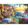 Italy Cinque Terre Jigsaw Puzzles for mature-themeds 1000 Pieces Coastal Village Beautiful Landscape Scenery Sunset View with Letters on Back Hard Impossible Difficult challenging Family Puzzle (27.5 x19.6 )