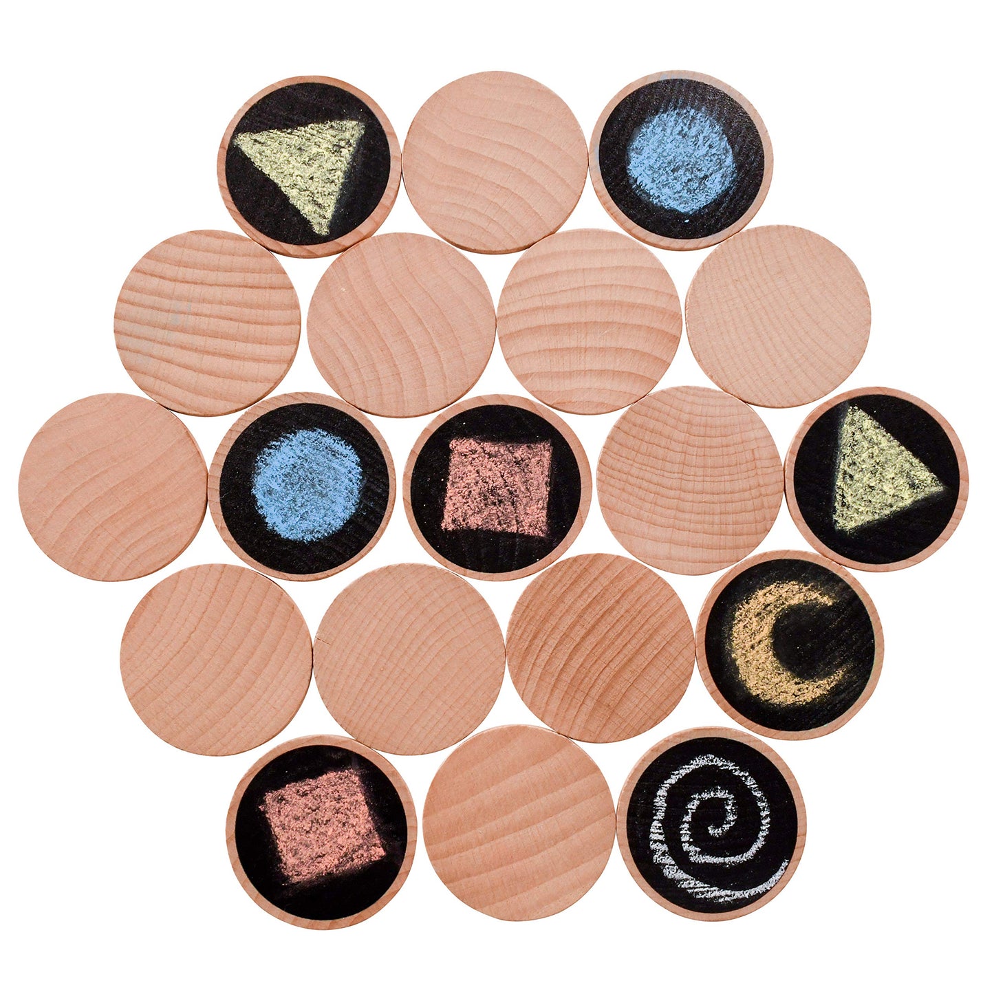 The Freckled Frog Matching Pairs - Create 'N' Play - Set Of 20 - Ages 2+ - Wooden Memory Game For Preschoolers & Elementary Aged Kids - Blackboard Surfaces To Draw Numbers, Shapes & Illustrations