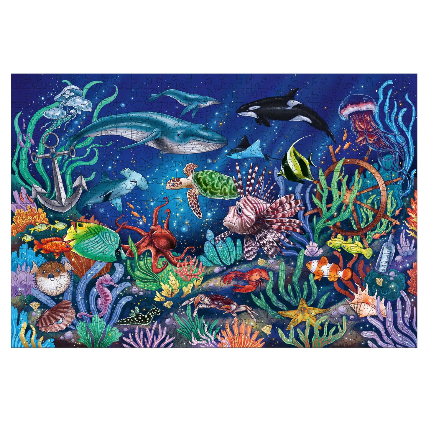 Ravensburger Under The Sea 500-Piece Vibrant Wooden Jigsaw Puzzle | Stress-Reducing Fun | Eco-Friendly Materials | Certified By The Forest Stewardship Council