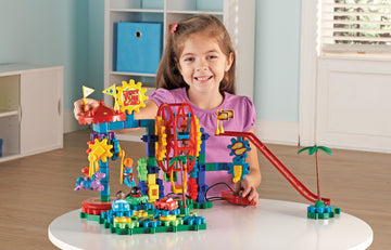 Learning Resources Gears! Gears! Gears! Dizzy Fun Land, Motorized Gears Toy Set, Gears For Kids, Engineering For Kids, Puzzle, 1