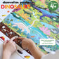 Banana Panda Dinosaur Puzzle For Kids - Large 60-Piece Observation Floor Puzzle With Seek And Find Activity - Includes Big Poster With Facts For Learning More About Dinosaurs - For Ages 4-8 Years