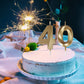 Bailym 40th Birthday Candles - Gold Number 40 Cake Topper, 1.3" Synthetic Wax for Party Decorations