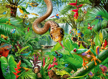 Ravensburger Reptile Resort Puzzle - 300 Xxl Piece Jigsaw For Kids | Unique & Durable Pieces | Stimulates Curiosity & Problem-Solving Skills For Ages 9+ | 20X14 Inches When Complete