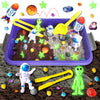 Carolart Galaxy Sensory Bin, Gemstone Dig Kit,Galaxy Excavation Gem Kit With 5 Real Gemstones For Kids,Space Planet Toys Stem Sc