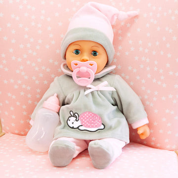 Bayer Design First Words 15'' Baby Doll In Grey
