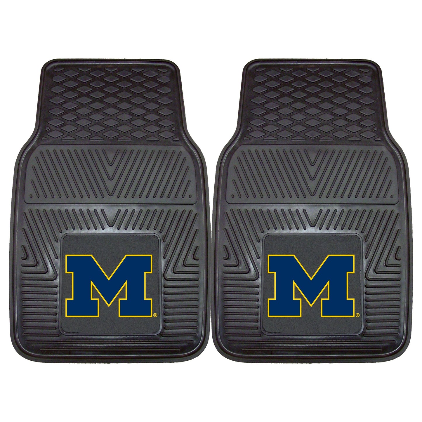 FANMATS 10819 Michigan Wolverines Heavy Duty Vinyl Cargo Mat 31x31, All Weather Trunk Mat, Trunk Protection