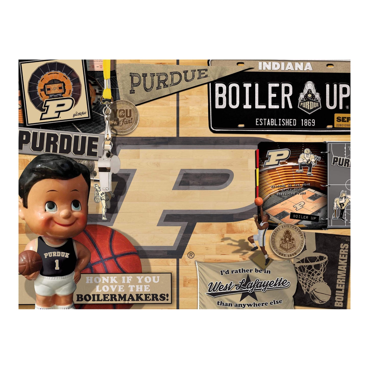 Youthefan Ncaa Purdue Boilermakers Bb Retro Series Puzzle - 500 Pieces, Large