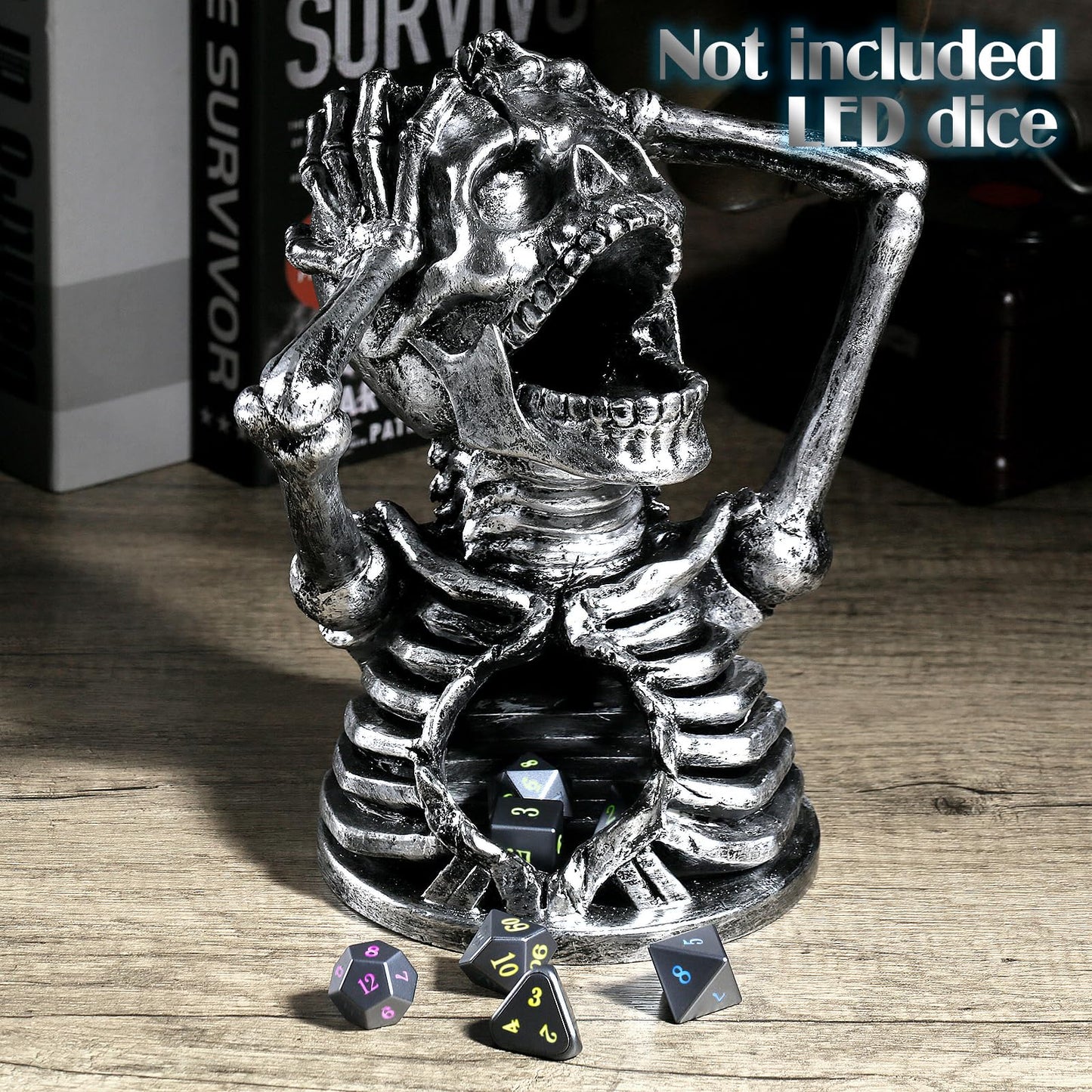 DNDND Dice Tower, Skull DND Dice Rolling Tower for Dungeons and Dragons D&D Tabletop Game and RPG Games (Skull)