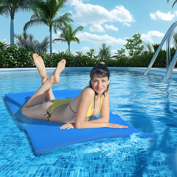 Outroad 6FT Floating Water Pad Mat, 3 Layers XPE Foam Lily Pad for Beach, Ocean, Lake, Roll-Up Floating Island for Water Recreat