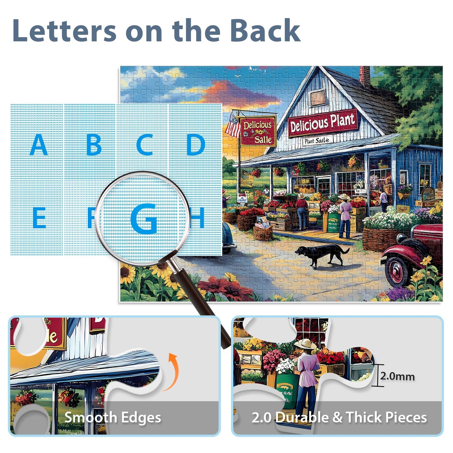 500 Piece Puzzles for mature-themeds  Sunflower Field with Car House & American Flag Jigsaw Puzzles 20.5 x 15 in  Relaxing Country Jigsaw Puzzle  Challenging Puzzle Perfect Game Gift for Holidays & Family Fun