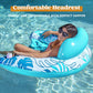 Sloosh Inflatable Pool Floats mature-themed  2 Pack Pool Chairs with Cup Holders  Blow up Floating Pool Floats Chair  Pool Floaties for mature-themeds Swimming Pool Party Summer Water Fun(Summer Leaves