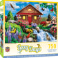 Masterpieces 750 Piece Jigsaw Puzzle For Adults And Family - Floral Falls - 18''X24''