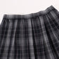 Womens high Waisted Plaid Short A line Skirts Costumes (2XL, Grey Mixed Purple)