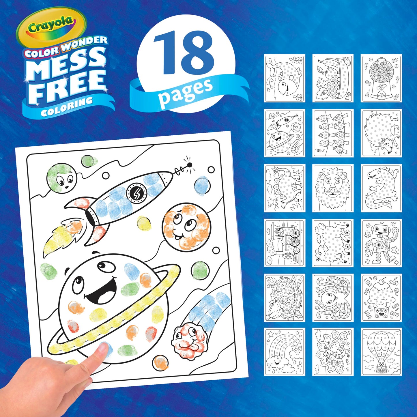 Crayola Color Wonder Mess Free Fingerprint Ink Painting Activity Set, Finger Painting Alternative, Toddler Coloring, Travel Activity, Gift For Toddlers
