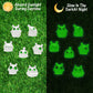 WOZADU 49 PCS Luminous Mini Resin Elves Figurines for Dollhouse Decoration Tiny Resin Ghost Miniature Things for Fairy Garden Micro Landscaping Decoration Cake Toppers Decor
