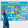 WATINC 37Pcs Prayer Wall Felt Story Board Set with Story Card, Prayer Bulletin Board Accessories, Religious Flannel Felt Stories