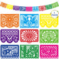18 Ft Cinco De Mayo Party Decorations, 1 Pack Fiesta Banner With 9 Plastic Papel Picado, Colorful Mexican Theme Party Flag Banne