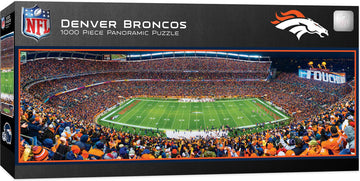 Masterpieces 1000 Piece Sports Jigsaw Puzzle - Nfl Denver Broncos Center View Panoramic - 13'X39'