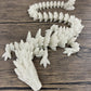 Munnygrubbers - Xl 26' Crystal Dragon Fidget Toy - Heavy Duty - 3D Printed Flexible Articulating Dragon Plastic Collectible Figurine - Surprise Egg Compatible - (Shiny Silver Dragon)