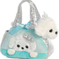 Aurora® Fashionable Fancy Pals™ Peek-A-Boo Princess Puppy Stuffed Animal - On-The-Go Companions - Stylish Accessories - Multicolor 7 Inches