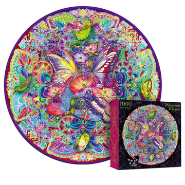 Antelope - 1000 Piece Mandala Puzzle For Adults, Mandala Morphe Jigsaw Puzzles 1000 Pieces,1000 Piece Round Puzzles, Butterfly Puzzles, High Resolution, Matte Finish, Smooth Edging, No Dust