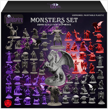 Wildspire Fantasy Miniatures & Bookish Dragon For Dnd Miniatures Monsters Dnd 28Mm-32Mm Bulk Dungeons & Dragons Miniatures D&D Miniatures Monsters Dnd Minis Dnd Figures Starter Pathfinder Miniatures