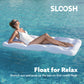 Sloosh Pool Games For Adults Pool Floats Inflatable Pong Table Floating Water Games Party 6X3 Ft With 10 Pong Balls And Cup Hold