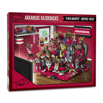 Youthefan Ncaa Arkansas Razorbacks Purebred Fans 500Pc Puzzle - A Real Nailbiter