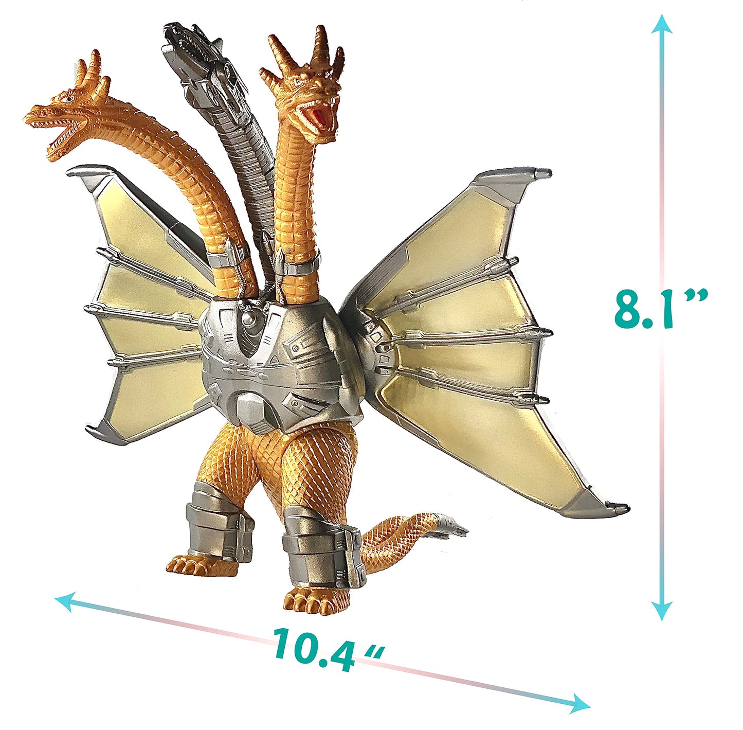 TwCare Set of 2 Legendary Shin Godzilla vs Mecha King Ghidorah Toy Action Figures, Movable Joints Movie Series Soft Vinyl, Carry