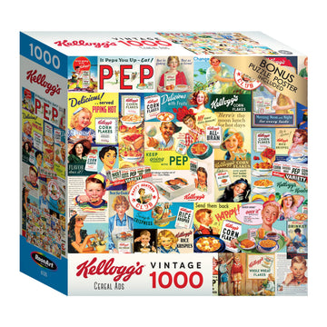 RoseArt 1000 Piece Jigsaw Puzzle - Kellogg's Cereal Ads - Multi-colored - Model 6130ZZD - Paper Material